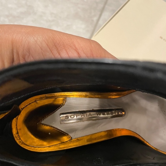 SOPHIA WEBSTER Felice Embellished Mesh Black Patent-Leather Ankle Boot S… - Picture 5 of 12